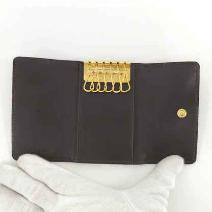 Celine 6-Link Key Case Macadam Canvas Brown