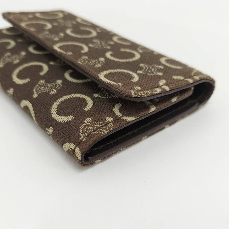 Celine 6-Link Key Case Macadam Canvas Brown