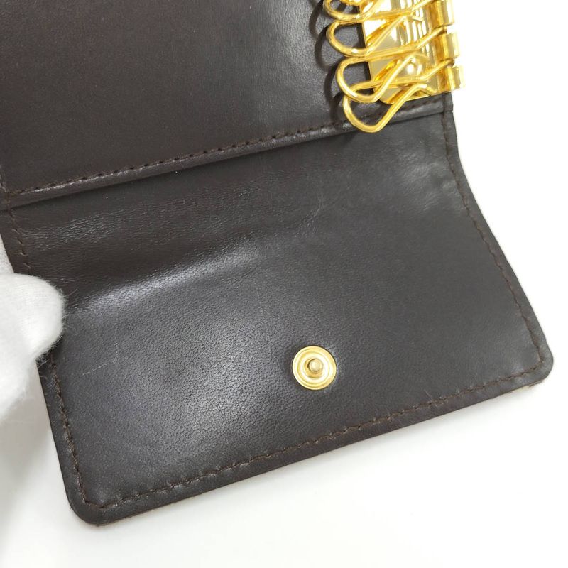 Celine 6-Link Key Case Macadam Canvas Brown