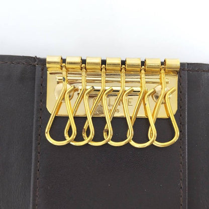 Celine 6-Link Key Case Macadam Canvas Brown