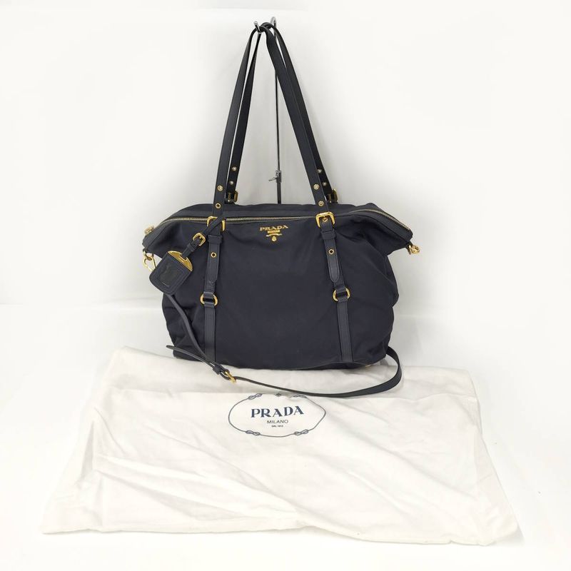 Prada 2 Way Shoulder Bag Nylon Navy 1bg253