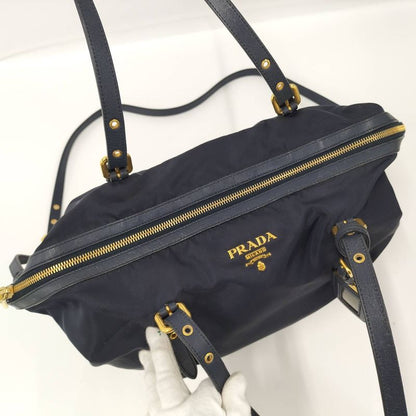 Prada 2 Way Shoulder Bag Nylon Navy 1bg253