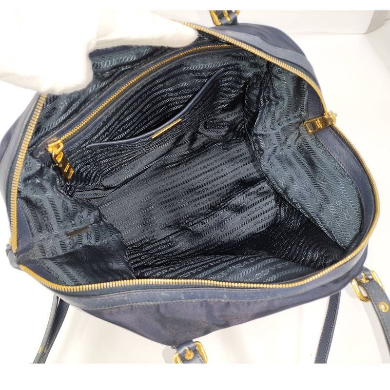 Prada 2 Way Shoulder Bag Nylon Navy 1bg253