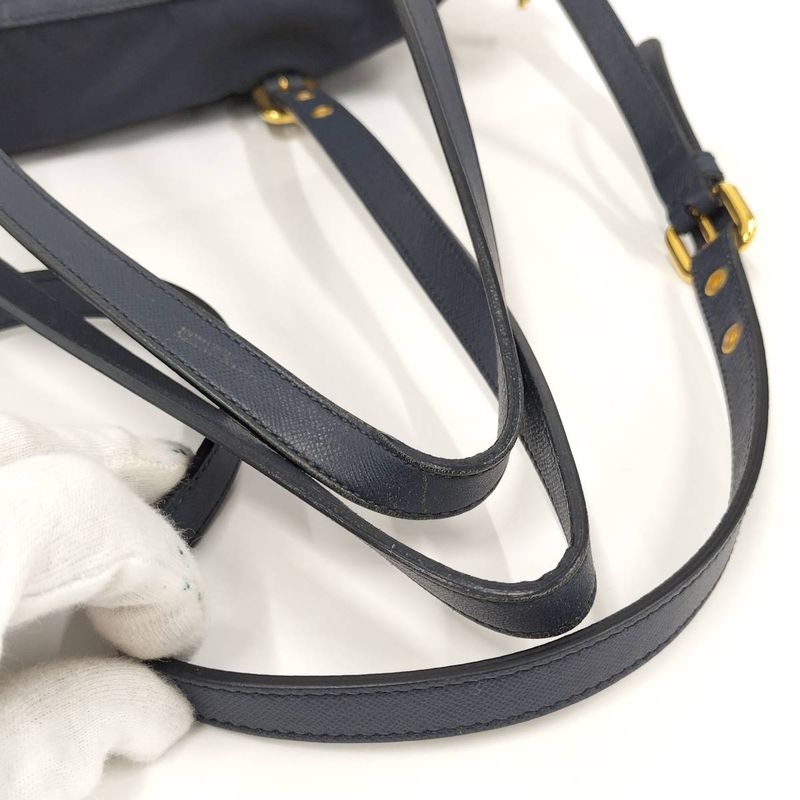 Prada 2 Way Shoulder Bag Nylon Navy 1bg253