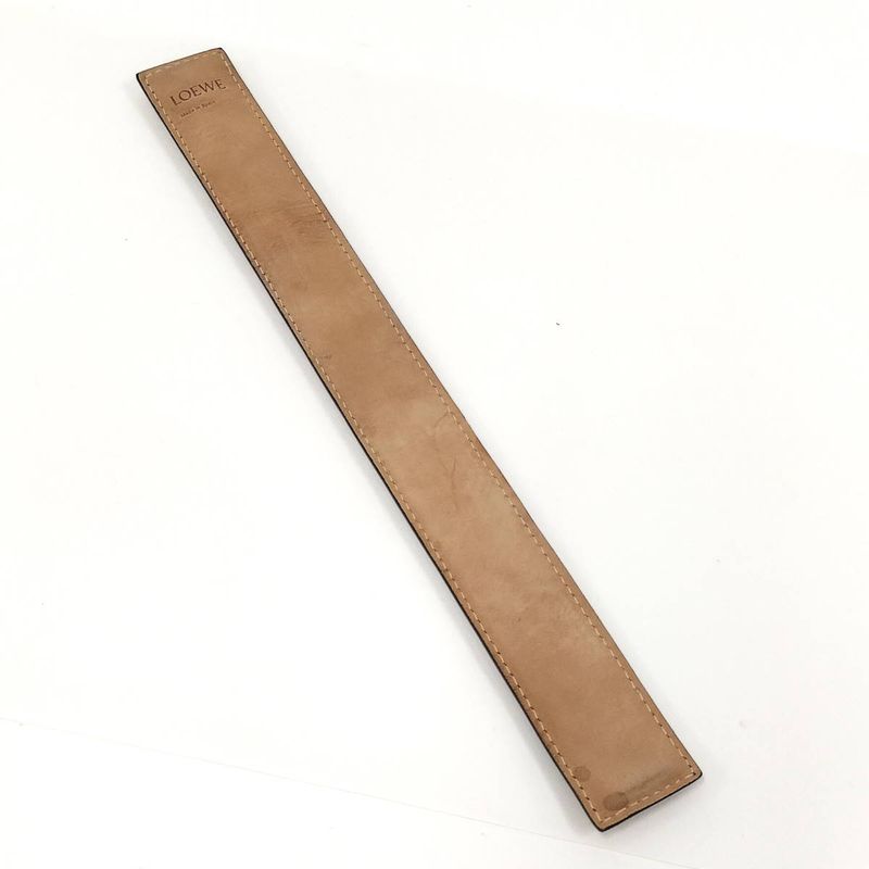 Loewe Bangle Anagram Print Leather Brown