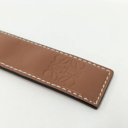 Loewe Bangle Anagram Print Leather Brown