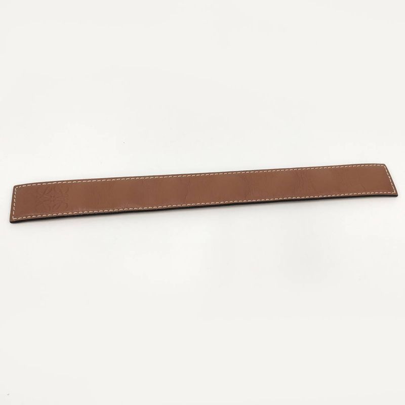 Loewe Bangle Anagram Print Leather Brown