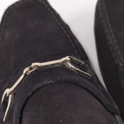Gucci Loafers Horsebit Suede Black