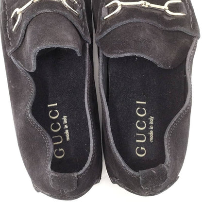 Gucci Loafers Horsebit Suede Black