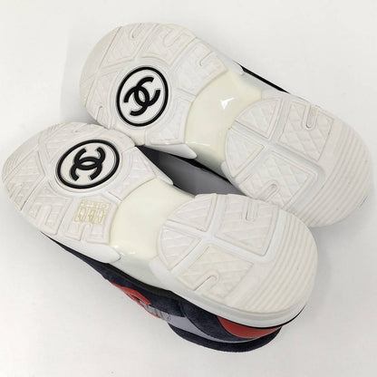 Chanel Sneakers Coco Mark Logo Women's Size 38 G34052