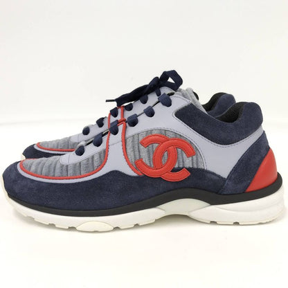 Chanel Sneakers Coco Mark Logo Women's Size 38 G34052