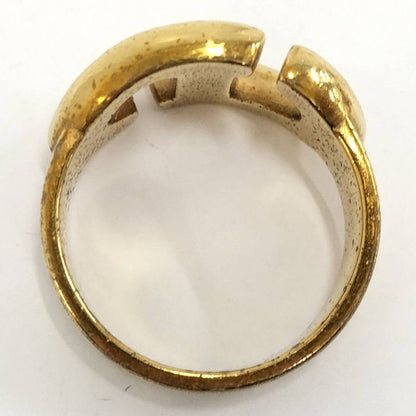 Christian Dior Ring CD Logo Plated GP Gold Size M