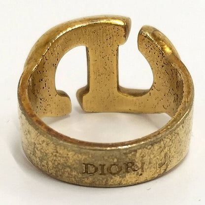 Christian Dior Ring CD Logo Plated GP Gold Size M