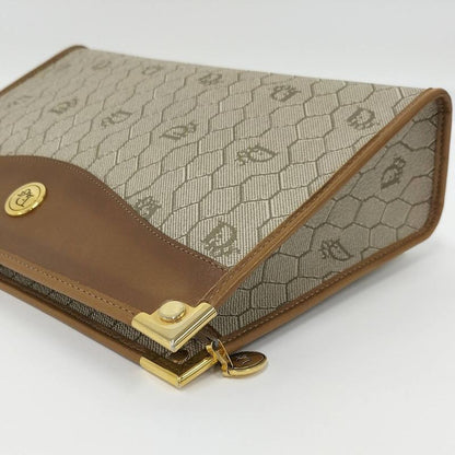 Dior Clutch Bag Second Bag Honeycomb Pattern Leather