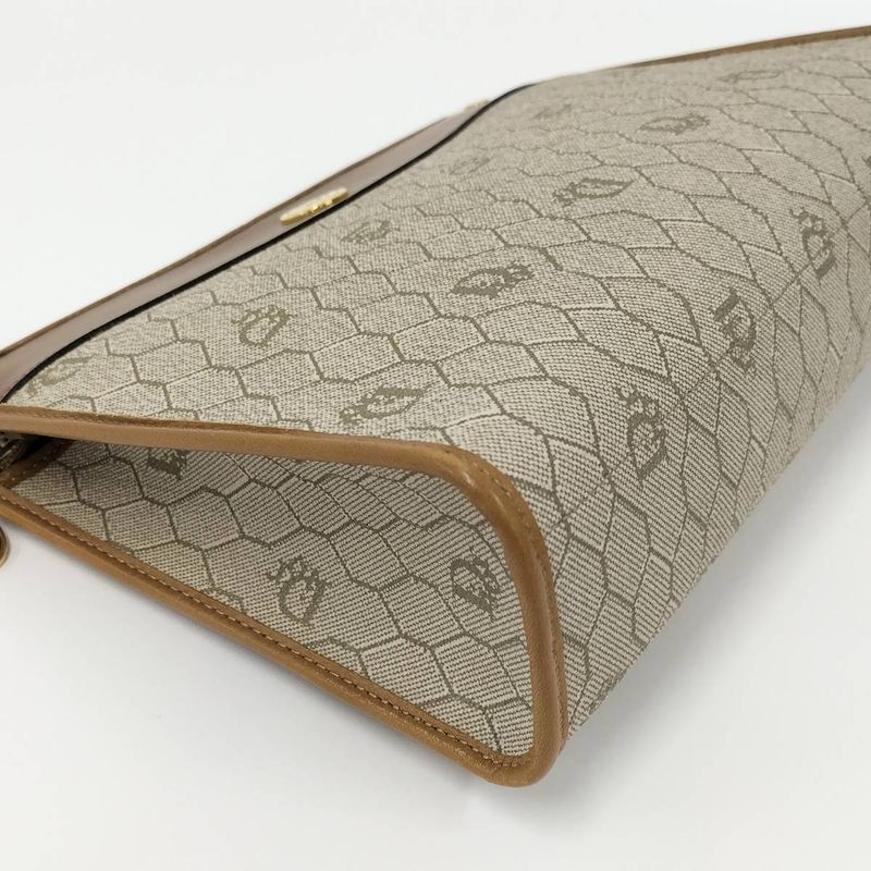 Dior Clutch Bag Second Bag Honeycomb Pattern Leather