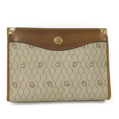 Dior Clutch Bag Second Bag Honeycomb Pattern Leather