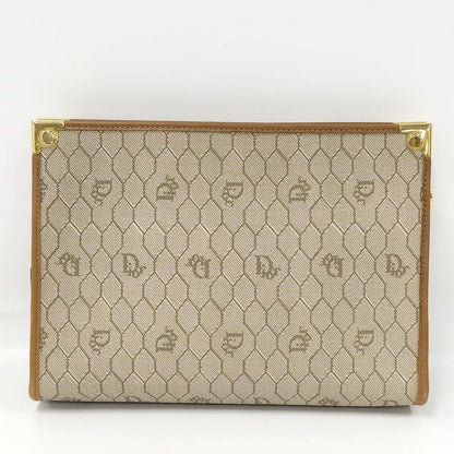 Dior Clutch Bag Second Bag Honeycomb Pattern Leather