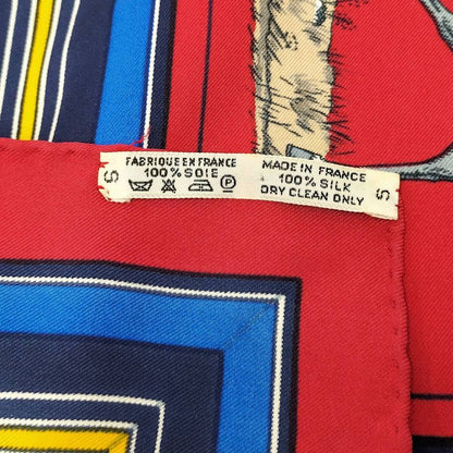 Hermes Carré 90 Scarf Couvertures Et Tenues de Jour Horsewear Silk Reddish