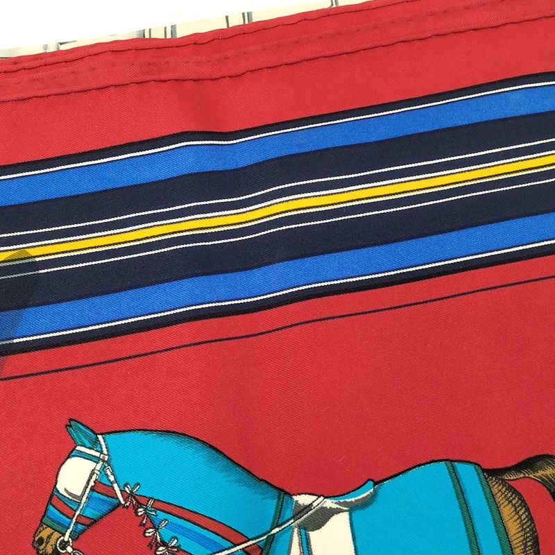 Hermes Carré 90 Scarf Couvertures Et Tenues de Jour Horsewear Silk Reddish