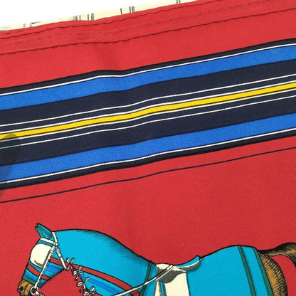 Hermes Carré 90 Scarf Couvertures Et Tenues de Jour Horsewear Silk Reddish