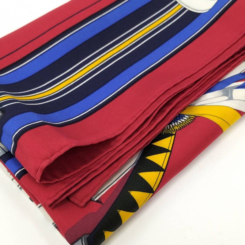 Hermes Carré 90 Scarf Couvertures Et Tenues de Jour Horsewear Silk Reddish