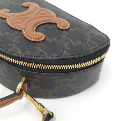 Celine Half Moon Case Leather Brown 10k642ecm.04lu