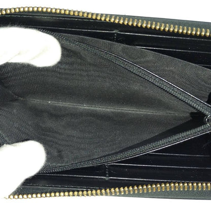 Gucci Round Zipper Long Wallet Leather Black 547591