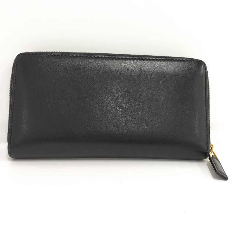 Gucci Round Zipper Long Wallet Leather Black 547591