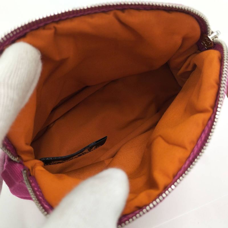 Hermes Bolide Pouch 16 Mini Canvas Pink