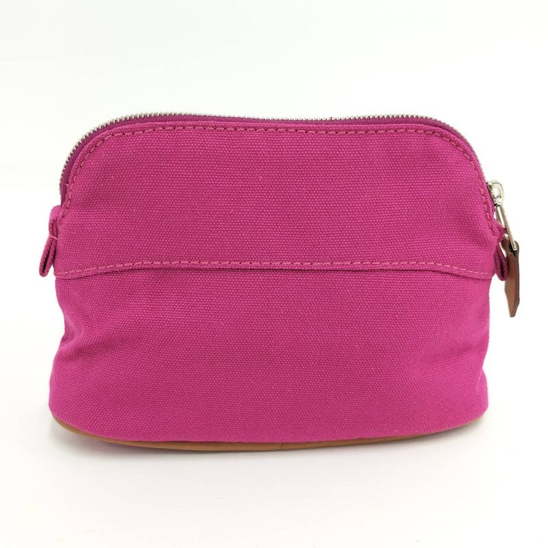 Hermes Bolide Pouch 16 Mini Canvas Pink