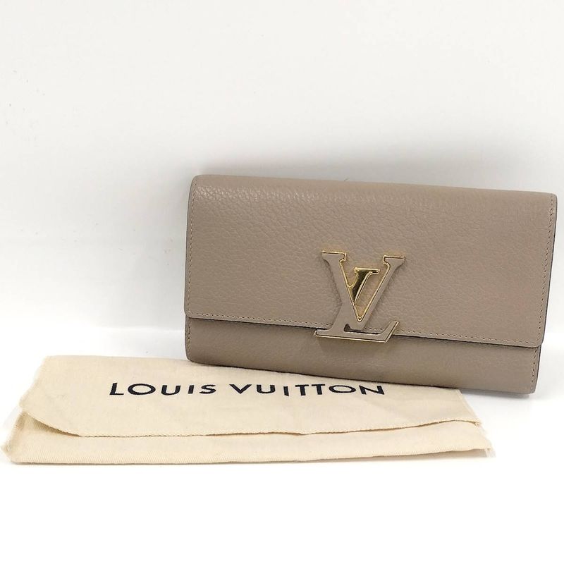 Louis Vuitton Portefeuille Capucines Long Fold Wallet Gallet Taurillon Leather