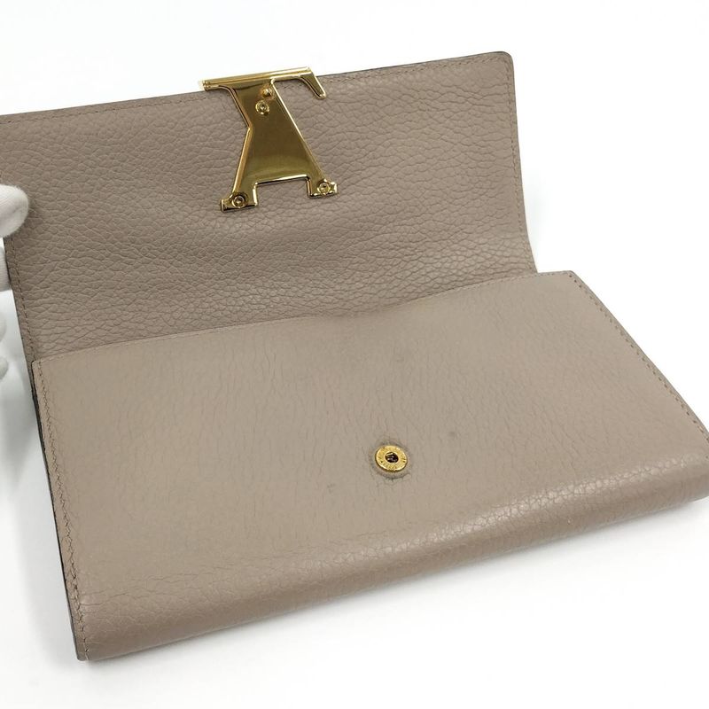 Louis Vuitton Portefeuille Capucines Long Fold Wallet Gallet Taurillon Leather