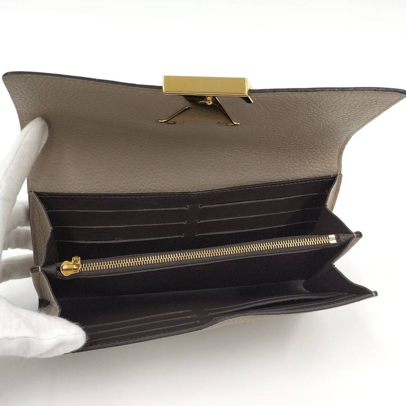 Louis Vuitton Portefeuille Capucines Long Fold Wallet Gallet Taurillon Leather