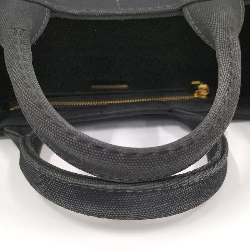 Prada Canapa Tote 2way Bag Canvas Black 1bg439