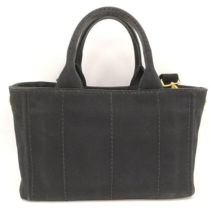 Prada Canapa Tote 2way Bag Canvas Black 1bg439