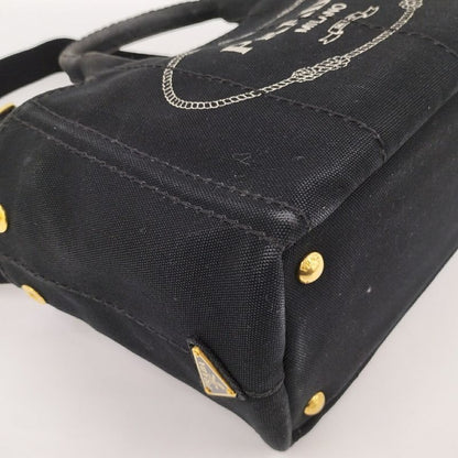 Prada Canapa Tote 2way Bag Canvas Black 1bg439