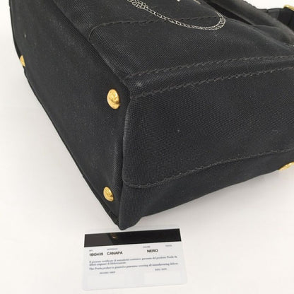 Prada Canapa Tote 2way Bag Canvas Black 1bg439