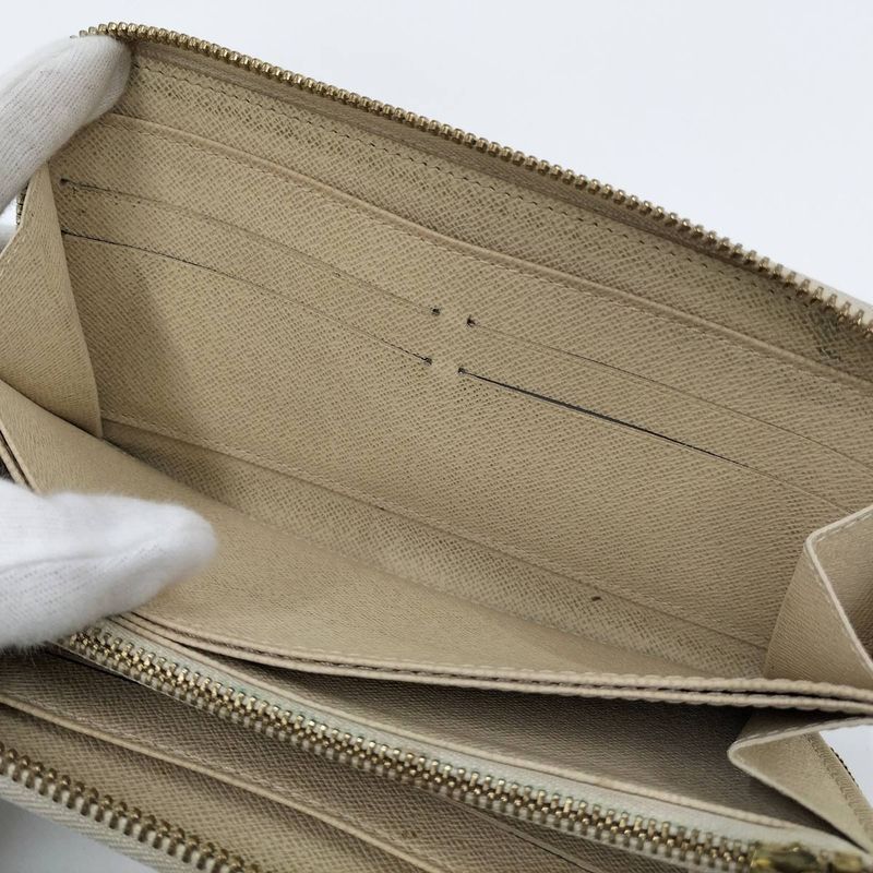 Louis Vuitton Zippy Wallet Round Zipper Long Wallet Damier Azure N60019