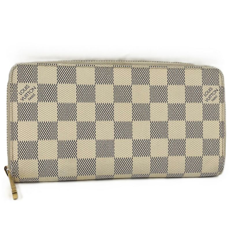 Louis Vuitton Zippy Wallet Round Zipper Long Wallet Damier Azure N60019