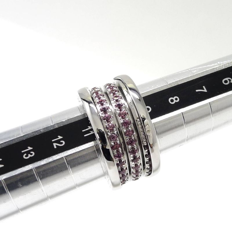 Bvlgari Bee Zero One Ring 750wg 18k White Gold White Gold Garnet Size 51 Approx