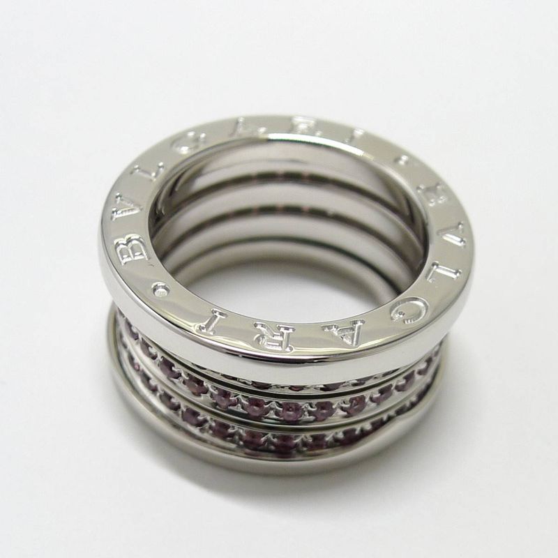 Bvlgari Bee Zero One Ring 750wg 18k White Gold White Gold Garnet Size 51 Approx