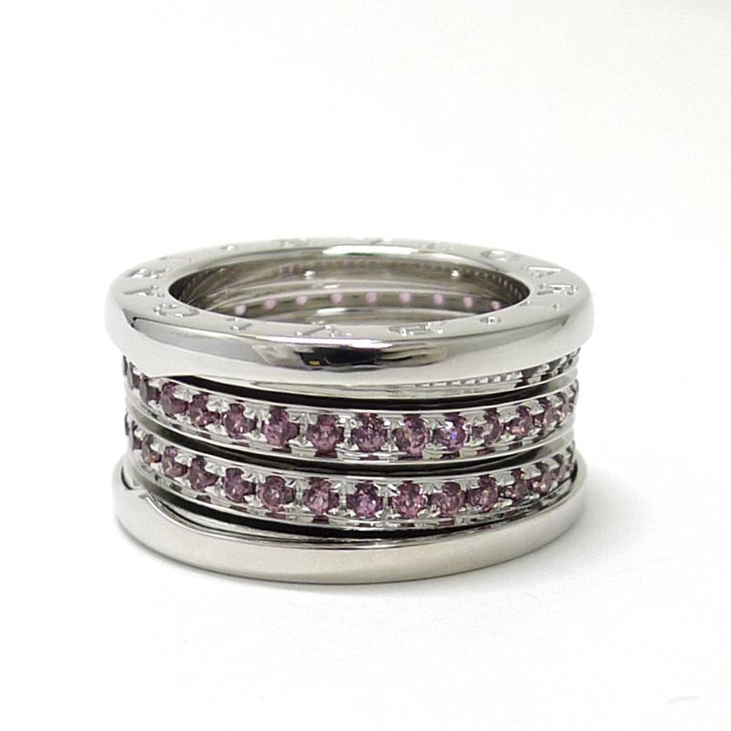 Bvlgari Bee Zero One Ring 750wg 18k White Gold White Gold Garnet Size 51 Approx