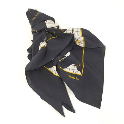 Chanel Scarf Mademoiselle Matelasse Black