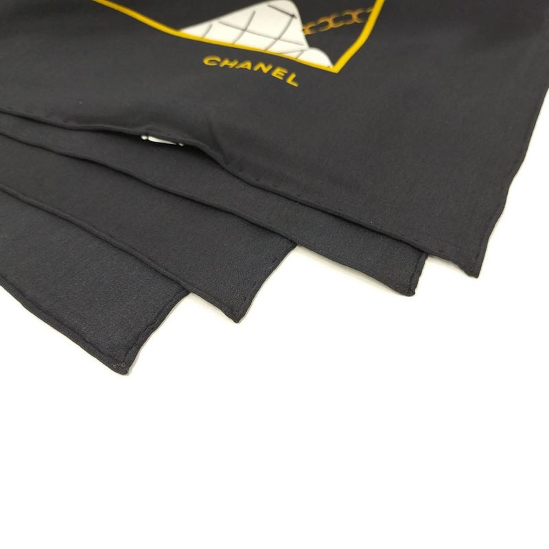 Chanel Scarf Mademoiselle Matelasse Black
