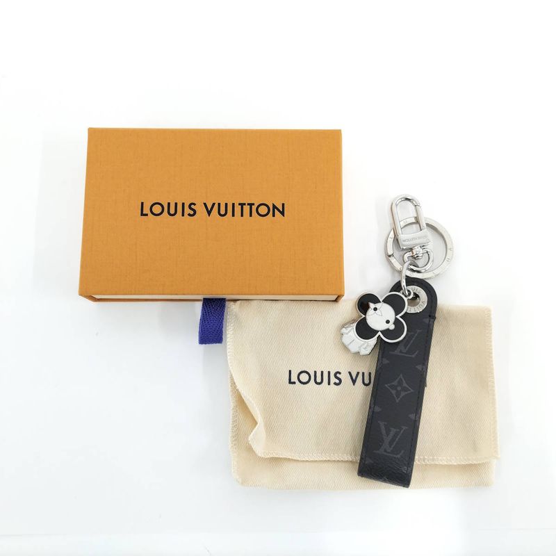 Louis Vuitton Dragonne Vivienne Key Ring Monogram Eclipse M01821