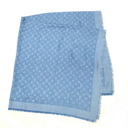 Louis Vuitton Shawl Wool Silk Blue M76154