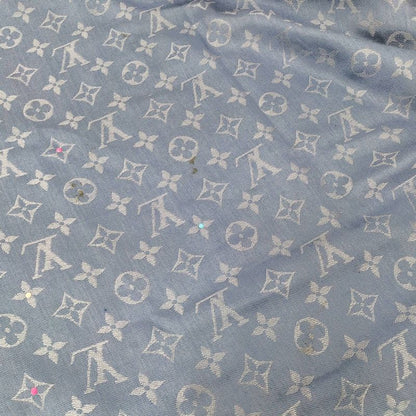 Louis Vuitton Shawl Wool Silk Blue M76154