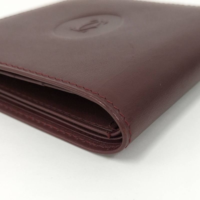 Cartier Bifold Wallet Leather Bordeaux