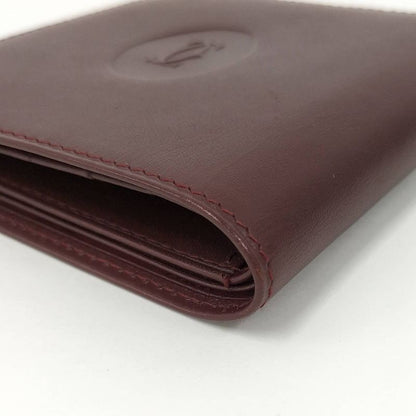 Cartier Bifold Wallet Leather Bordeaux