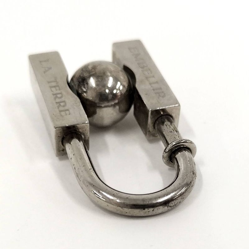 Hermes 2001 Limited Edition Cadenas Bag Charm Embellir LA Terre Earth Motif